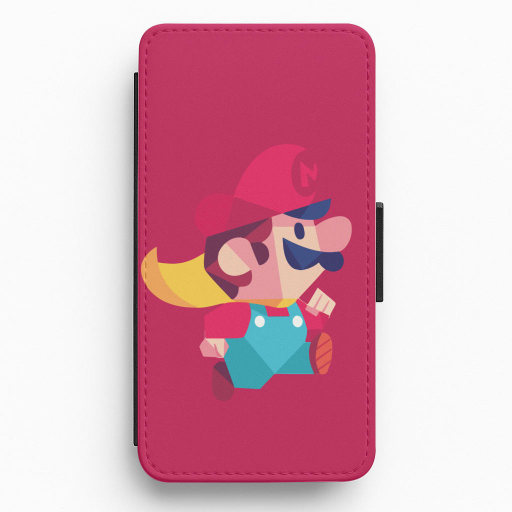Running Mario - Mario Flip / Wallet Phone Case