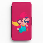 Running Mario - Mario Flip / Wallet Phone Case