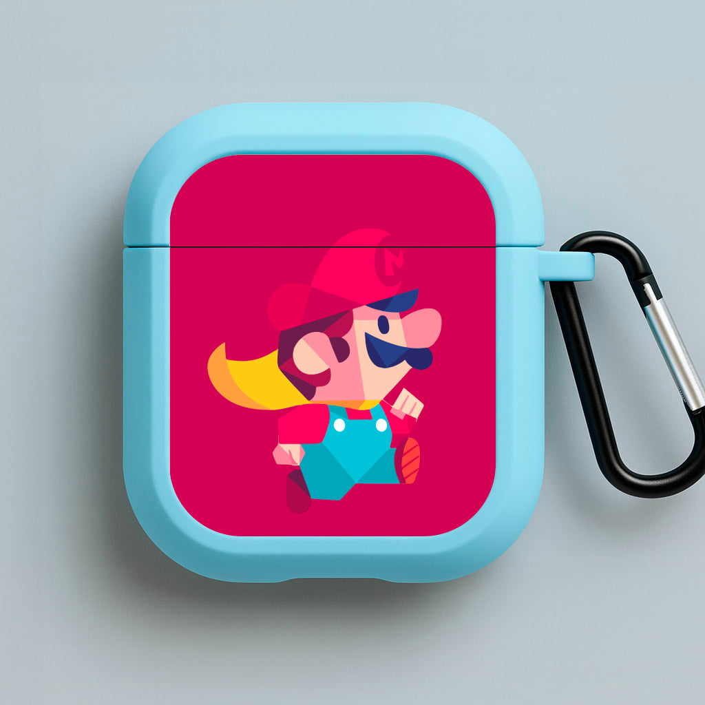 Running Mario - Mario Blue AirPods Case