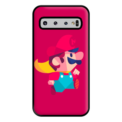 Running Mario - Mario Phone Case for Galaxy S10 Plus