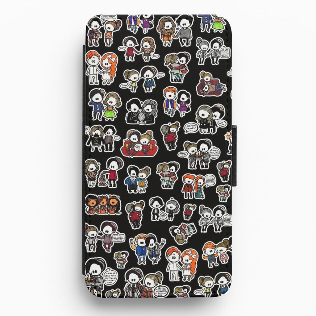 Riverdale Dolls Pattern Flip Wallet Phone Case