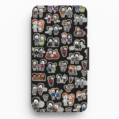 Riverdale Dolls Pattern Flip Wallet Phone Case