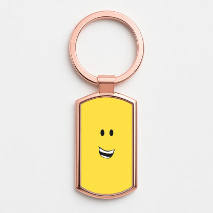 Yellow Face Rose Gold Keyring