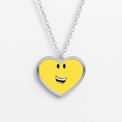 Yellow Face Heart Necklace