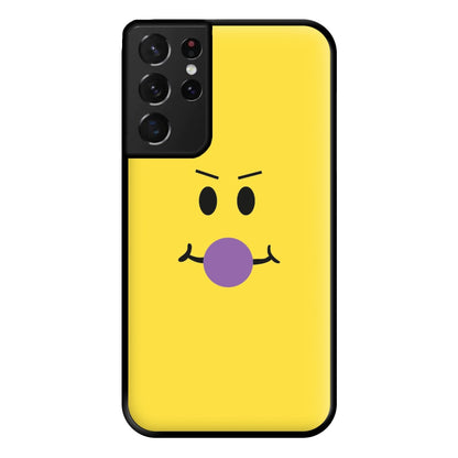 Yellow Face Purple Phone Case for Galaxy S21 Ultra