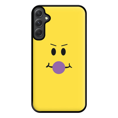 Yellow Face Purple Phone Case for Galaxy A14