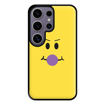 Yellow Face Purple Phone Case for Galaxy S25 Ultra