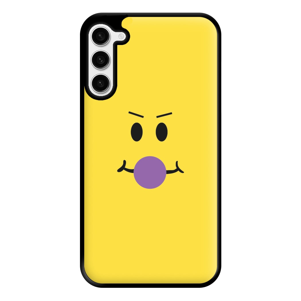 Yellow Face Purple Phone Case for Galaxy S23 Plus