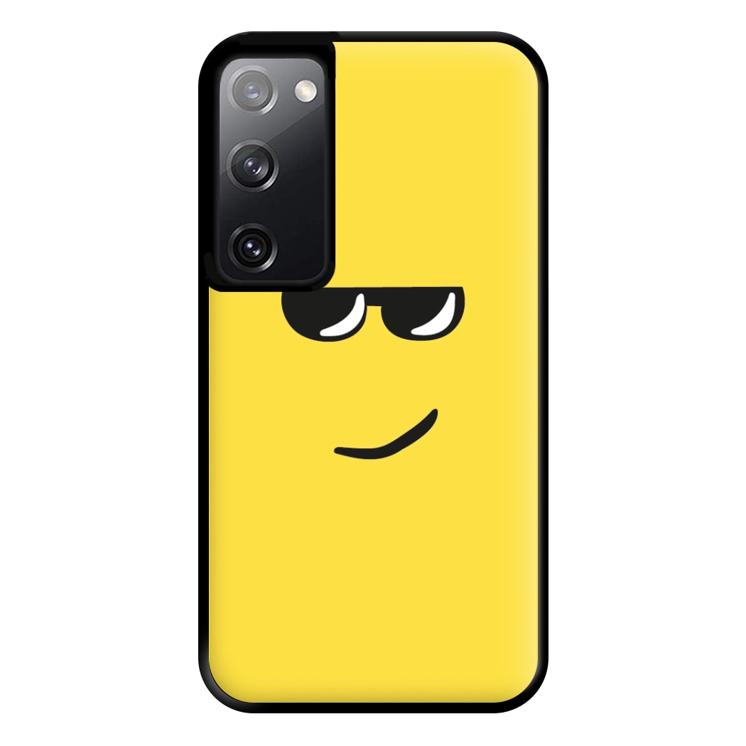 Yellow Face Shades Phone Case for Galaxy S20