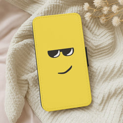 Yellow Face Shades Wallet Phone Case