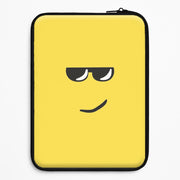 Yellow Face Shades Laptop Sleeve 1