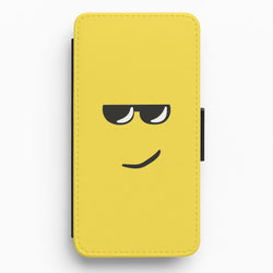 Yellow Face Shades Flip / Wallet Phone Case