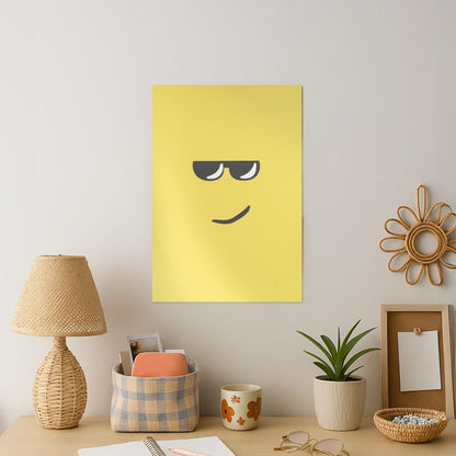 Yellow Face Shades Art Print