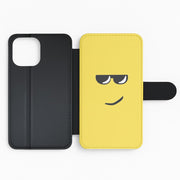 Yellow Face Shades Flip / Wallet Phone Case 2