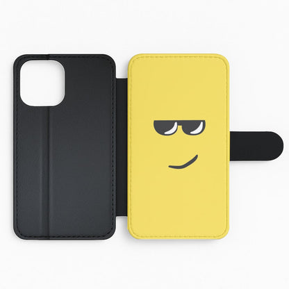 Yellow Face Shades Flip Phone Case