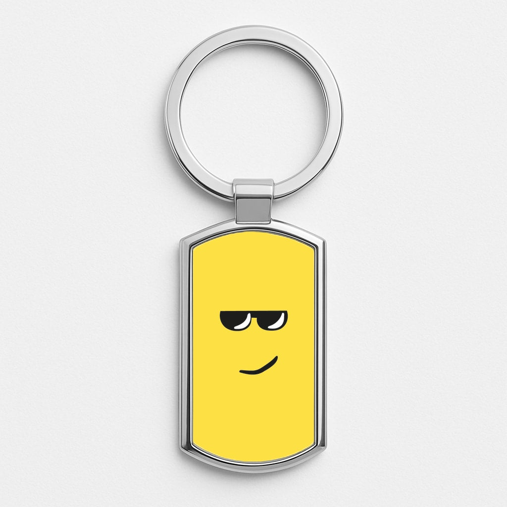 Yellow Face Shades Luxury Keyring