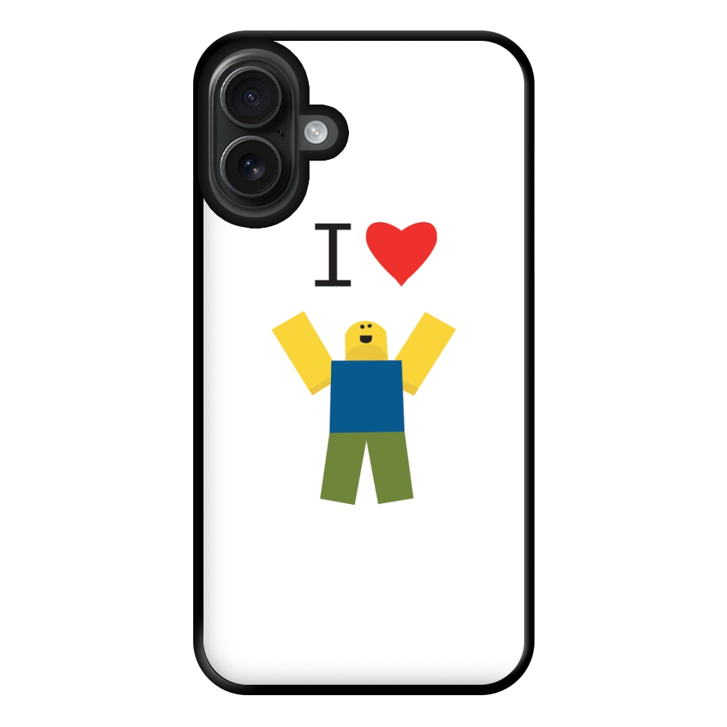 I love Blox Gaming Phone Case for iPhone 16 Plus