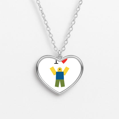 I love Blox Gaming Heart Necklace