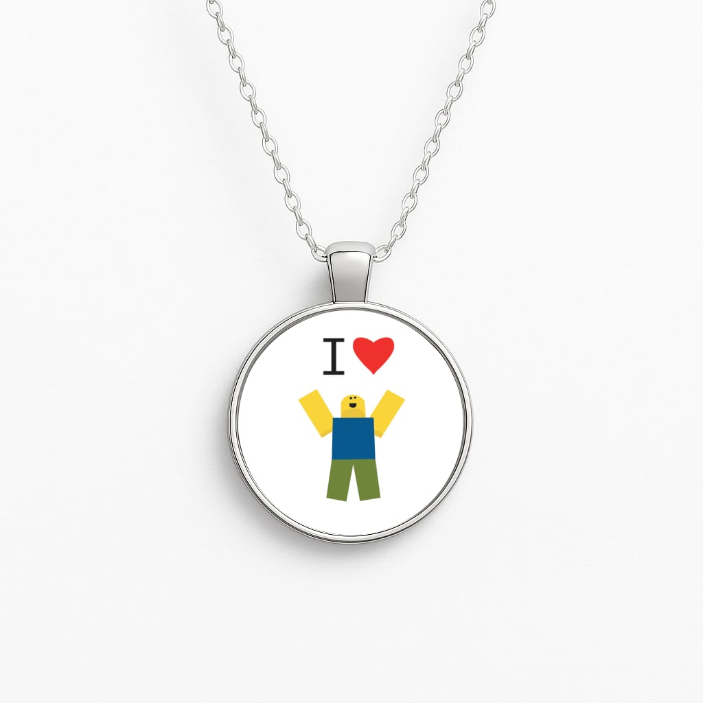 I love Blox Gaming Circle Necklace