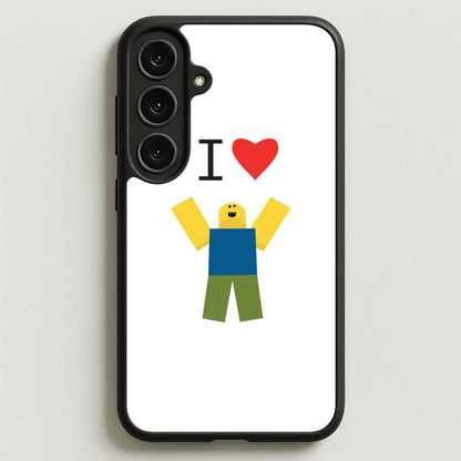I love Blox Gaming Phone Case for Galaxy S25FE