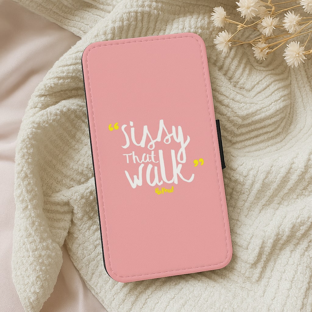 Pink Sissy That Walk - RuPaul's Drag Race Flip Wallet Phone Case