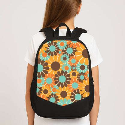 Flower Collage  Large School Bag