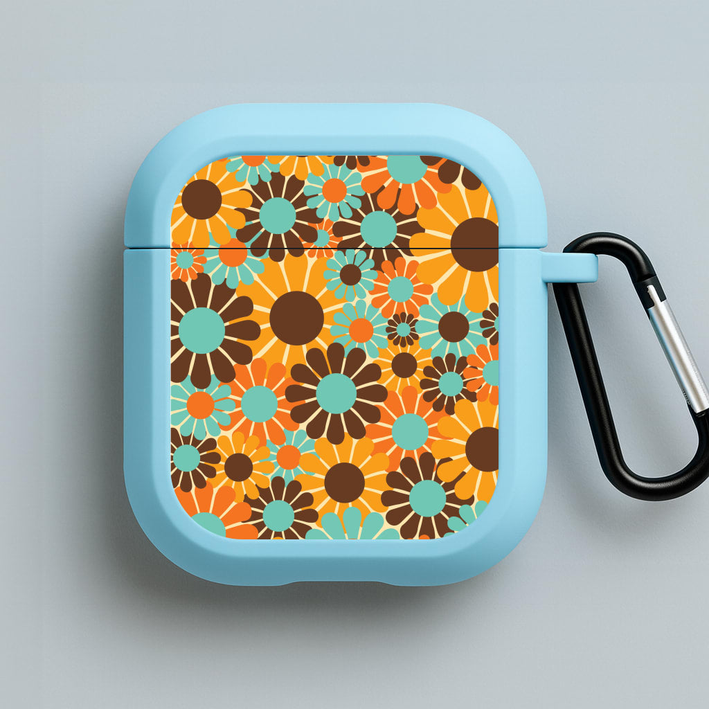 Flower Collage  Blue AirPods Case