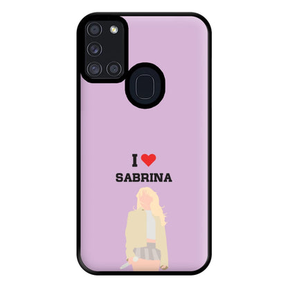 I Love Sabrina Carpenter Phone Case for Galaxy A21s