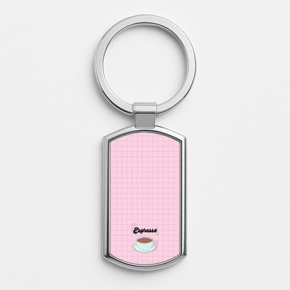 Espresso Silver Keyring