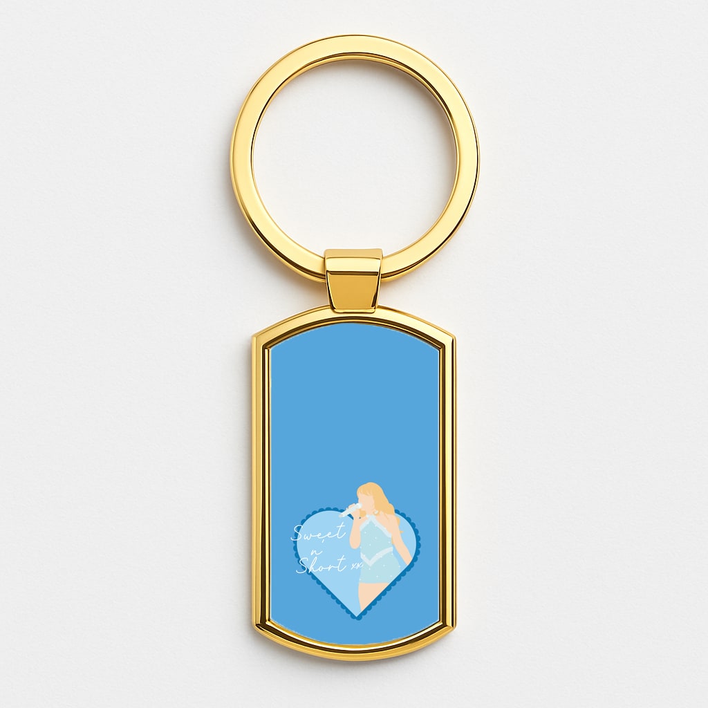 Sweet N' Short Gold Keyring