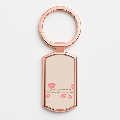 Turnin' Lovin' Into Hatred Rose Gold Keyring