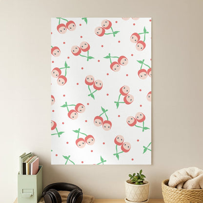 Cherry Angels Pattern Poster