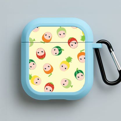 Fruit Angels Pattern Blue AirPods Case