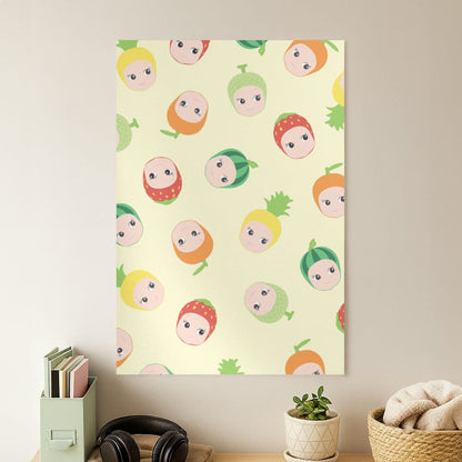 Fruit Angels Pattern Poster