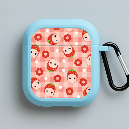 Strawberry Angel Pattern Blue AirPods Case
