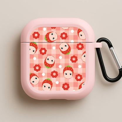 Strawberry Angel Pattern Pink AirPods Case