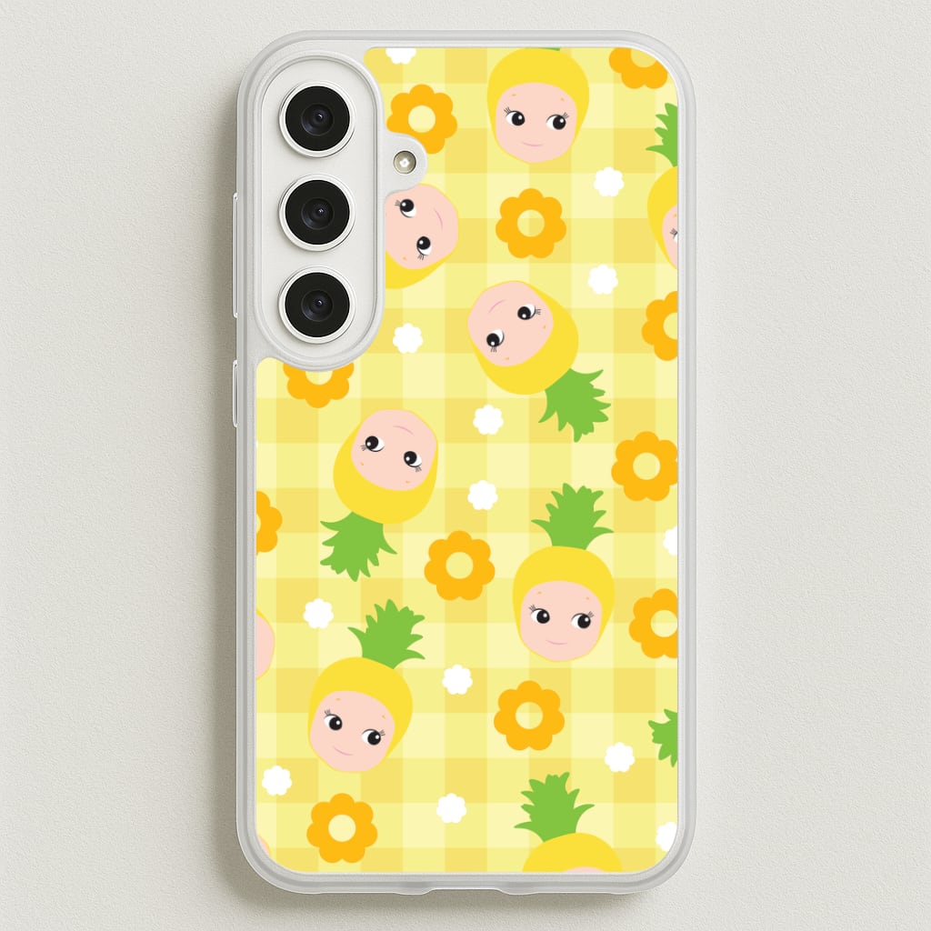 Pineapple Angel Pattern Phone Case for Galaxy S25FE