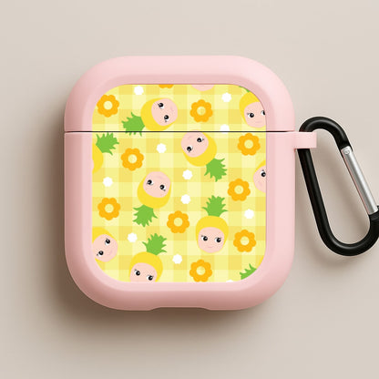 Pineapple Angel Pattern Pink AirPods Case