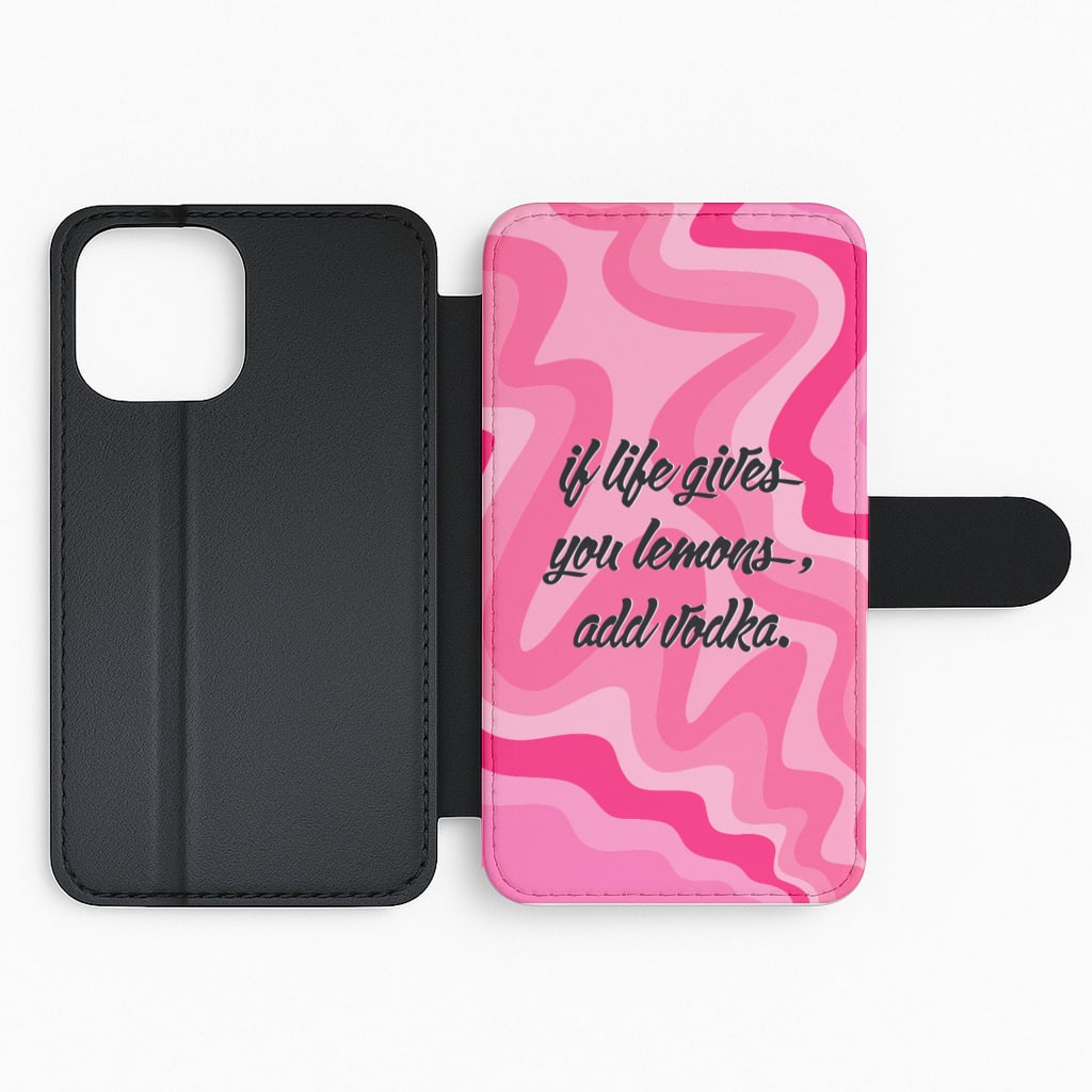 If Life Gives You Lemons, Add Vodka - Sassy Quotes Flip Phone Case