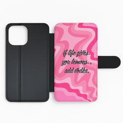 If Life Gives You Lemons, Add Vodka - Sassy Quotes Flip Phone Case