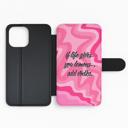 If Life Gives You Lemons, Add Vodka - Sassy Quotes Flip Phone Case