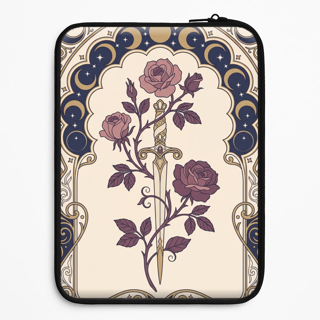 A Knife & Roses Laptop Sleeve