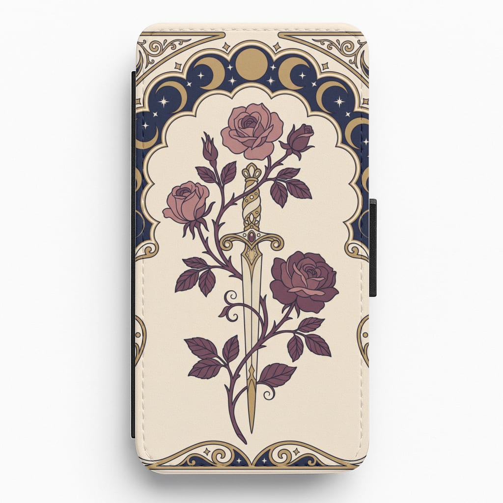 A Knife & Roses Flip / Wallet Phone Case