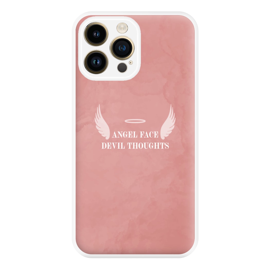 Angel Face Devil Thoughts Phone Case for iPhone 14 Pro Max