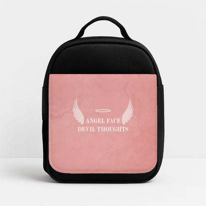 Angel Face Devil Thoughts Insulated Lunchbox