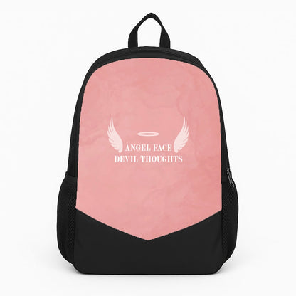 Angel Face Devil Thoughts Large Backpack