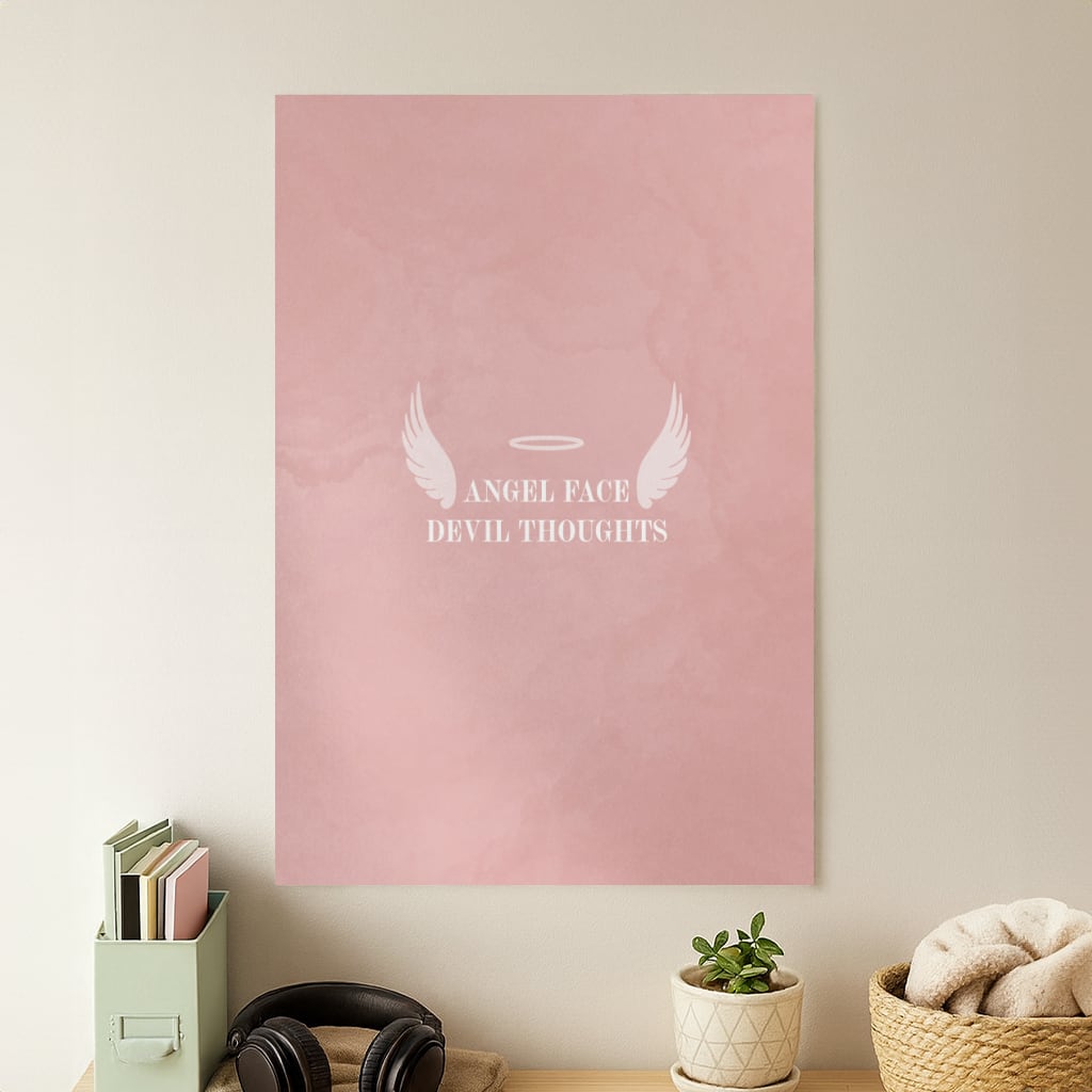 Angel Face Devil Thoughts Poster