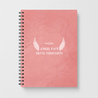 Angel Face Devil Thoughts Notebook