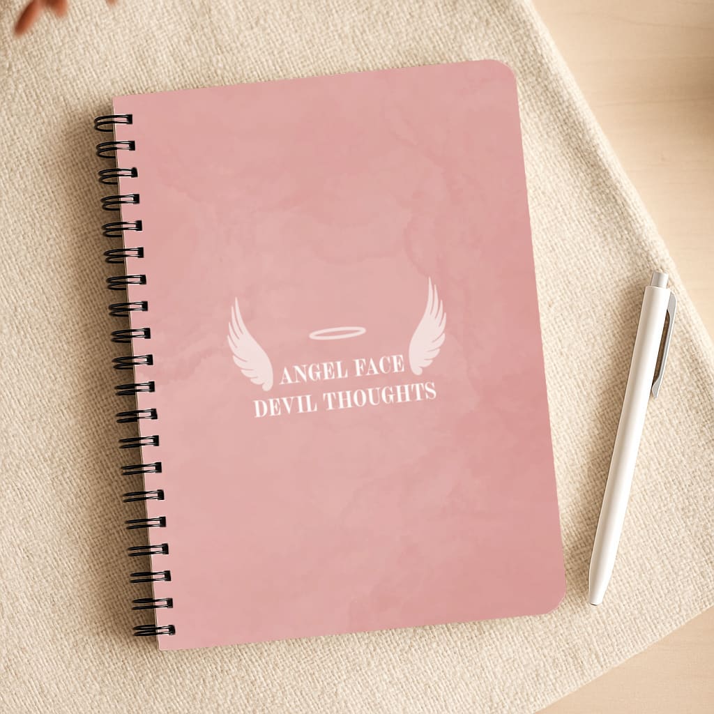 Angel Face Devil Thoughts Notepad