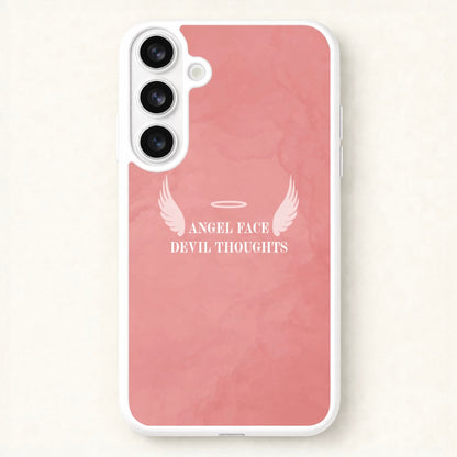 Angel Face Devil Thoughts Phone Case for Galaxy S26 Plus